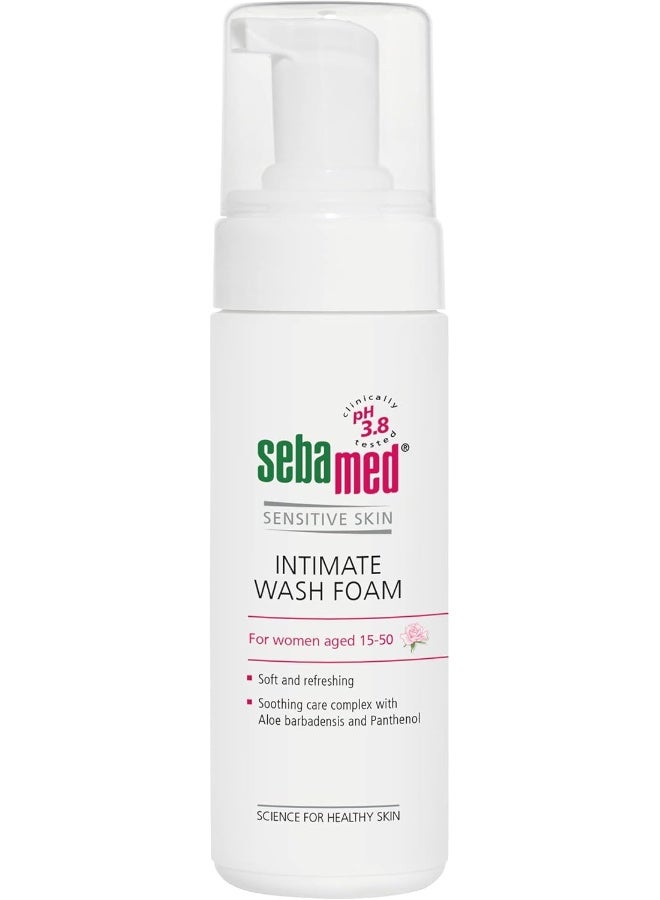 Sebamed Intimate Wash Foam for Women, 150 ml - pH 3.8, Soothing Care with Aloe and Panthenol - Image 1